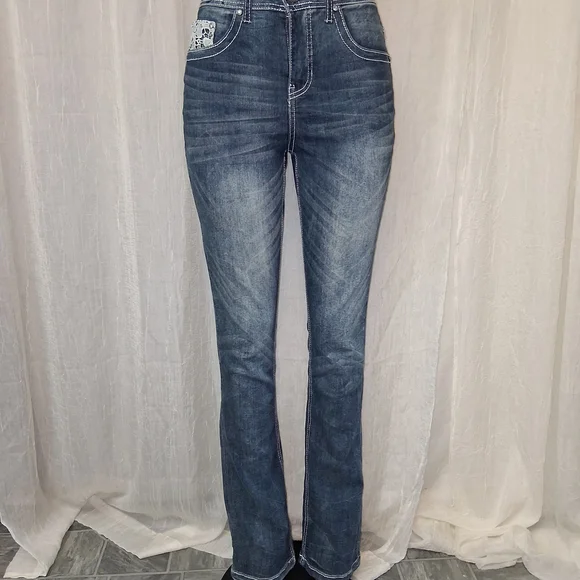 CATO premium Classic Blue Boot Cut Women's Jeans Size 8 - Picture 1 of 16